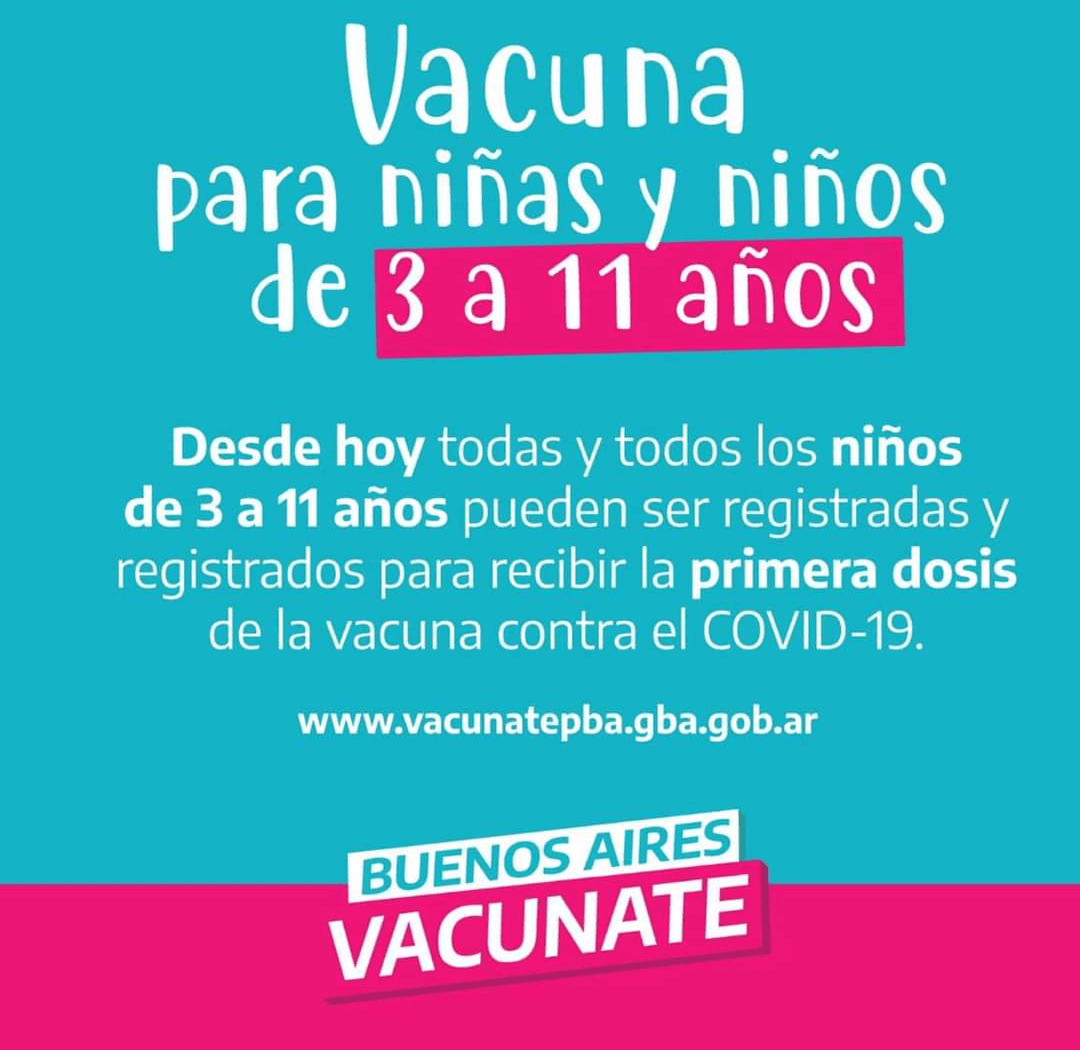 La provincia abrió la inscripción para niños de entre 3 y 11 años para vacunarse contra el Covid-19 1